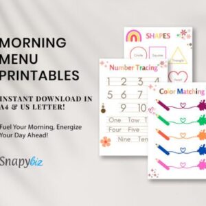 Morning Menu Printable Templates