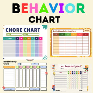 Behavior Chart | Responsibility Chores Chart | Chore Chart | Weekly Chore Chart